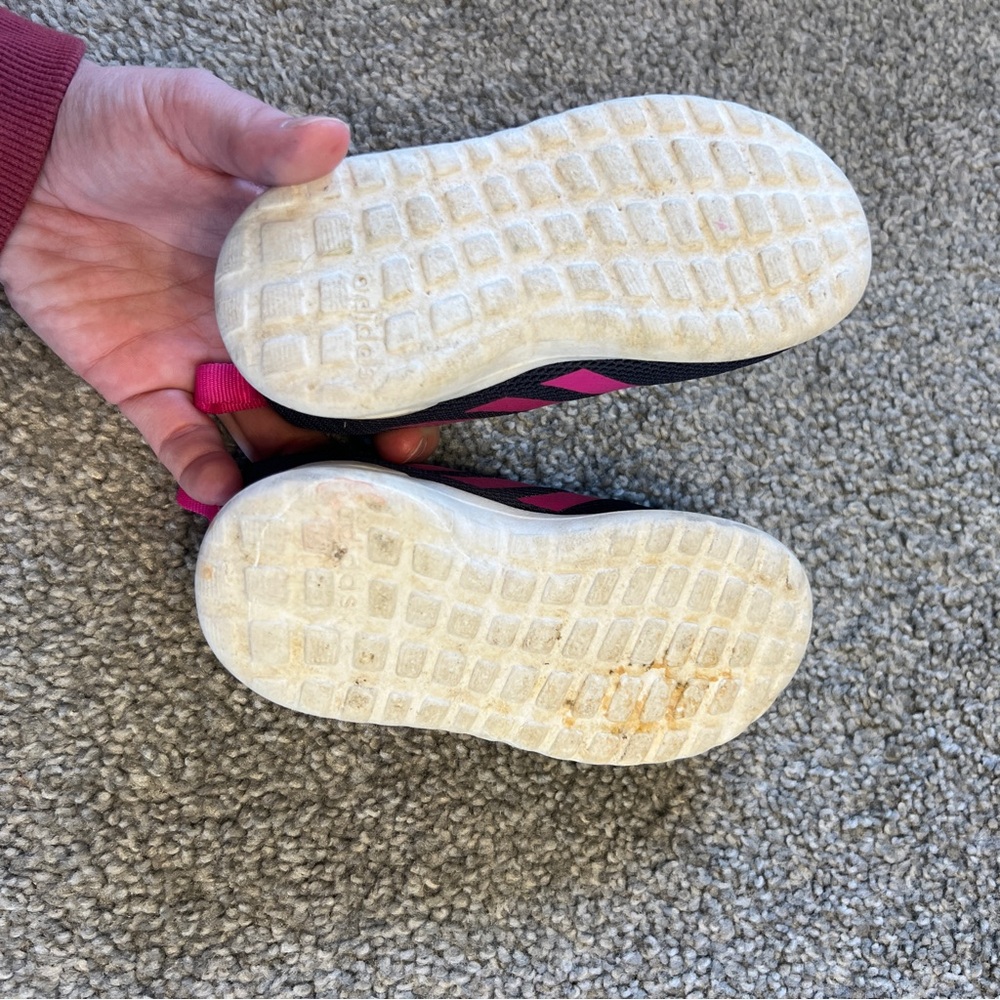 Adidas sneakers kids 6K blue pink baby girl lite racer shoes comfort no tie - Picture 6 of 8